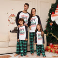 Naughty Santa Blue Plaid Family Pajamas