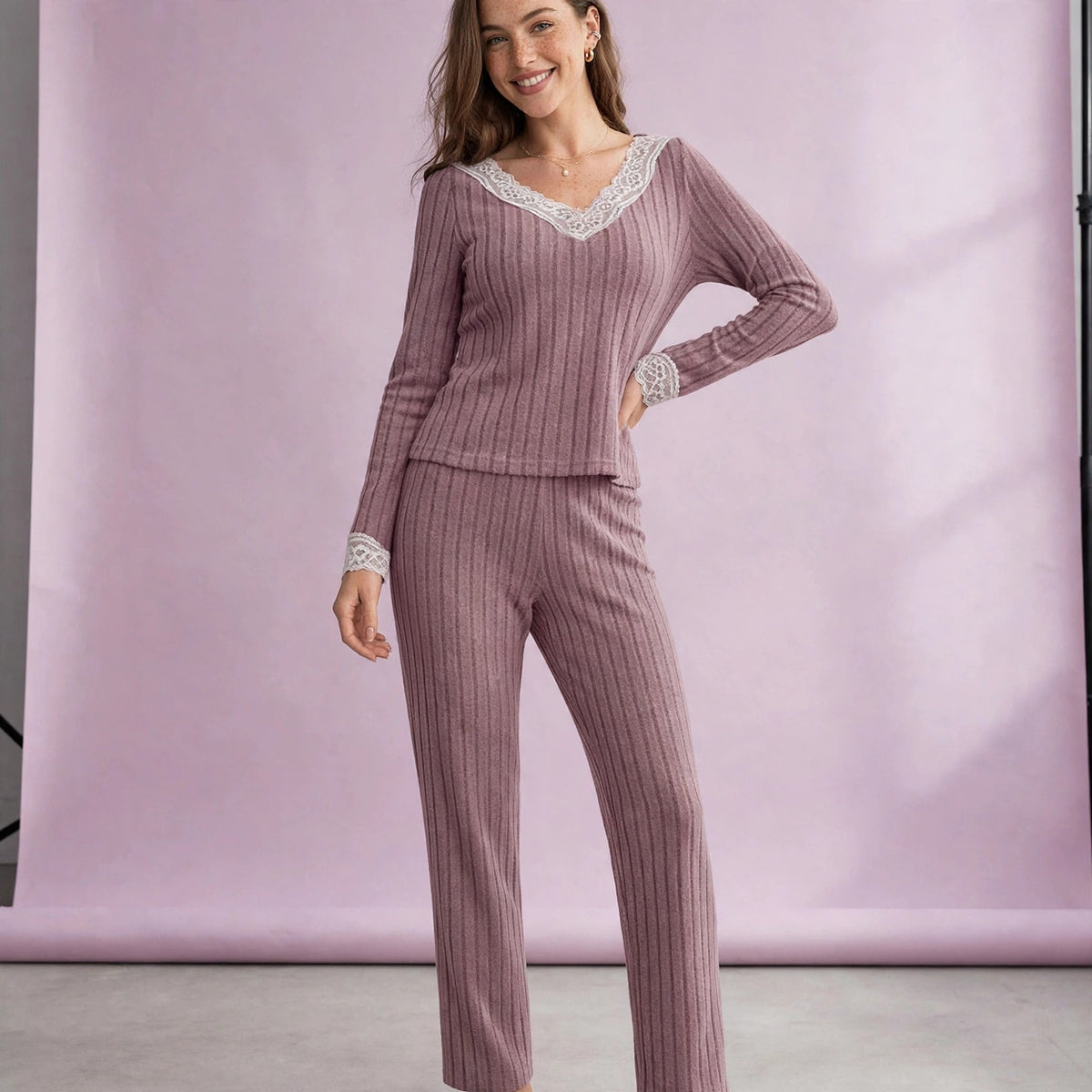 Two-Piece Winter Pajamas Suits