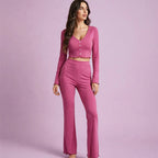 Comfort with Style V Neck Pajamas Set