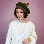 hand-crochet Christmas tree hat