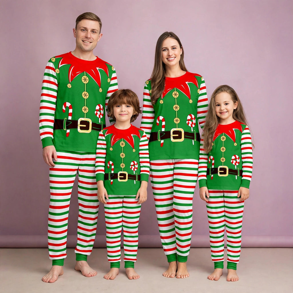 Merry Christmas Snow Flake Matching Family Pajamas Set
