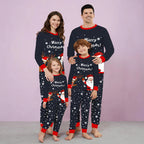 Merry Christmas Snow Flake Matching Family Pajamas Set