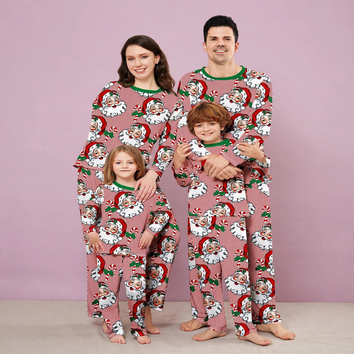 Christmas Elk Print Matching Family Pajamas Set