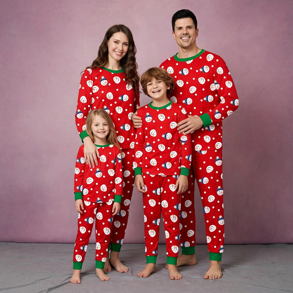 Snowman print Matching Family Pajamas Set