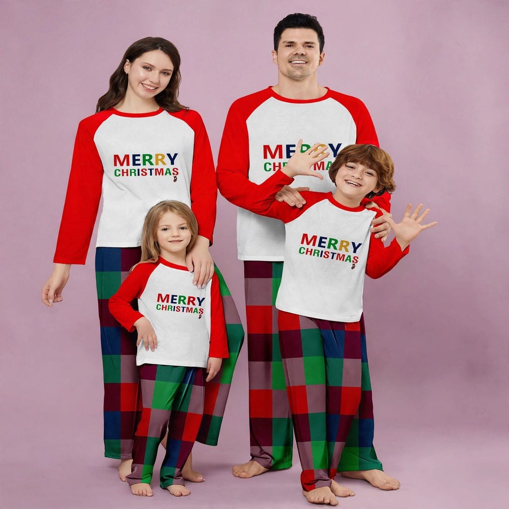 Plaid Print Set Family Matching Christmas Pajamas