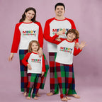 Merry Christmas letter print Matching Family Pajamas Set