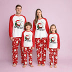 Red and White Santa Clause Matching Family Pajamas Set