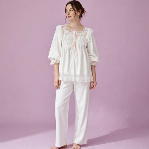 Autumn and Winter Double-Sided Retro Style Pajamas Set