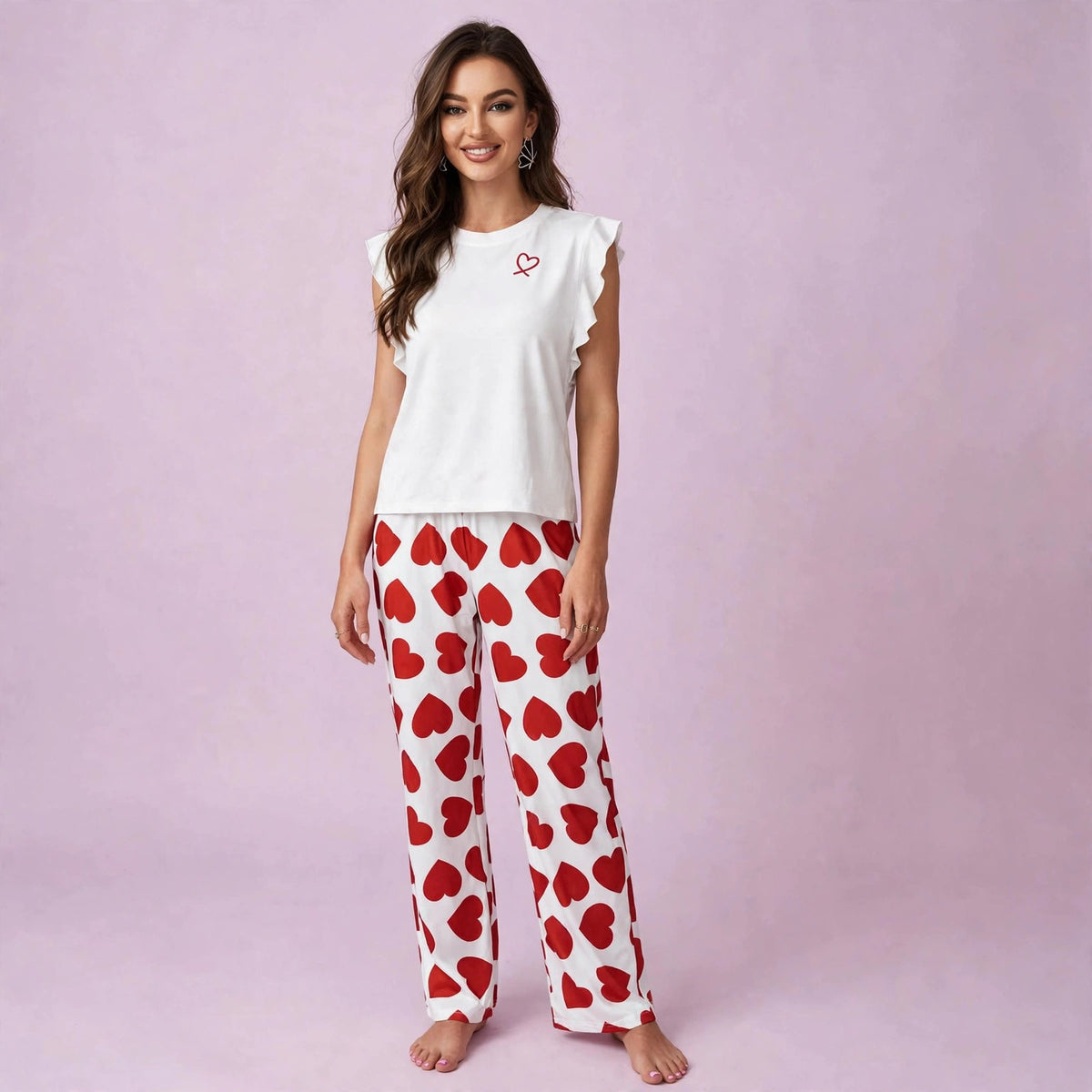 T-shirt Trousers Casual and Comfortable Ladies Pajamas