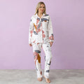 Cotton Printed Long Sleeved Women's Pajamas Set