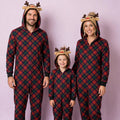 Plaid Jumpsuit with hoodie Matching family Christmas Pajama Set