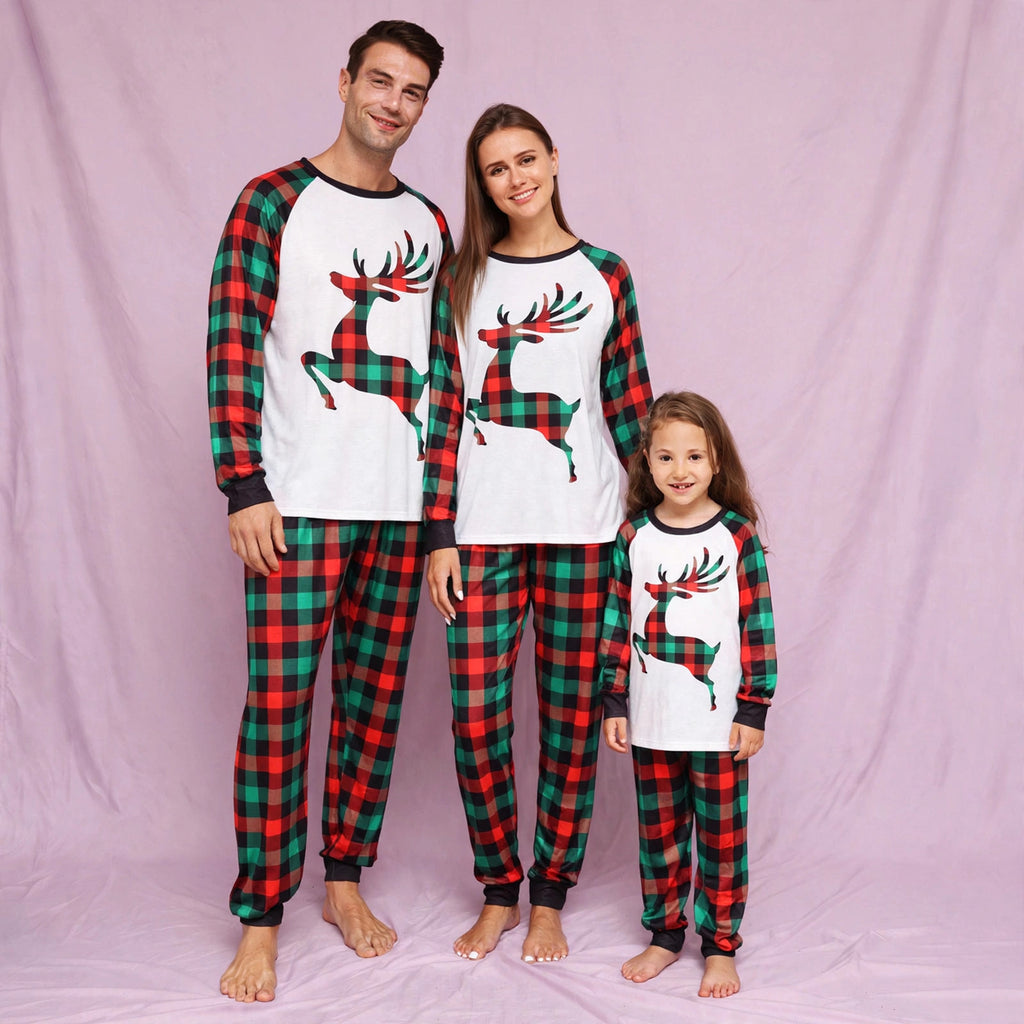 Christmas Deer Plaid Cozy Pajamas