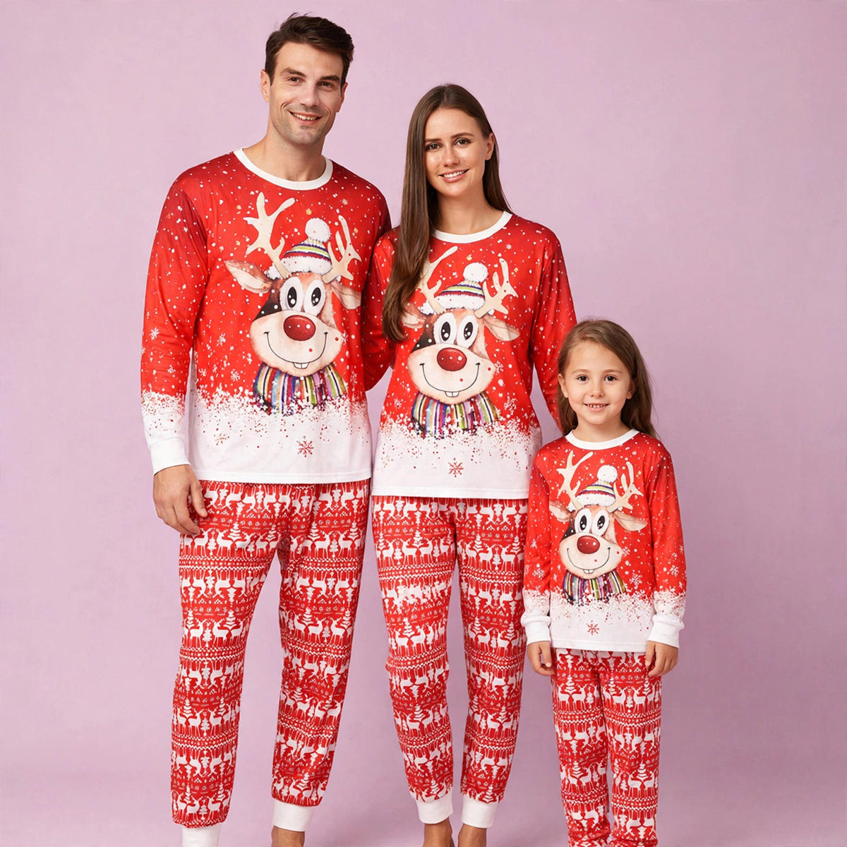 Christmas Deer Holiday Family Matching Pajamas