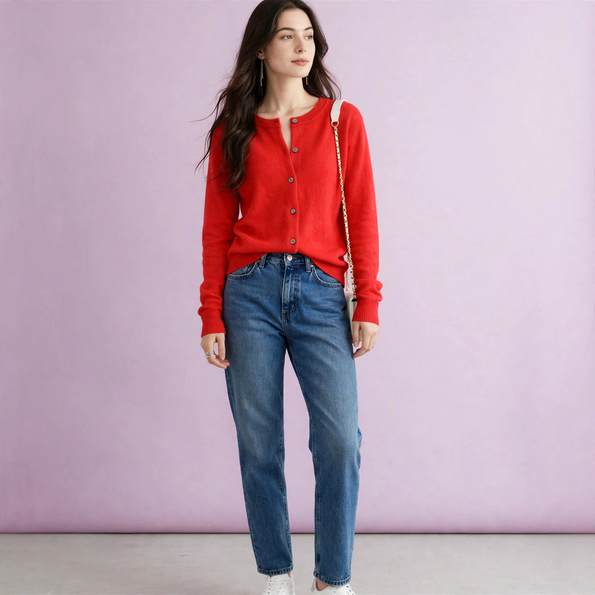 O Neck Cashmere Winter Cardigan