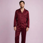 Men Silk Pajamas Set