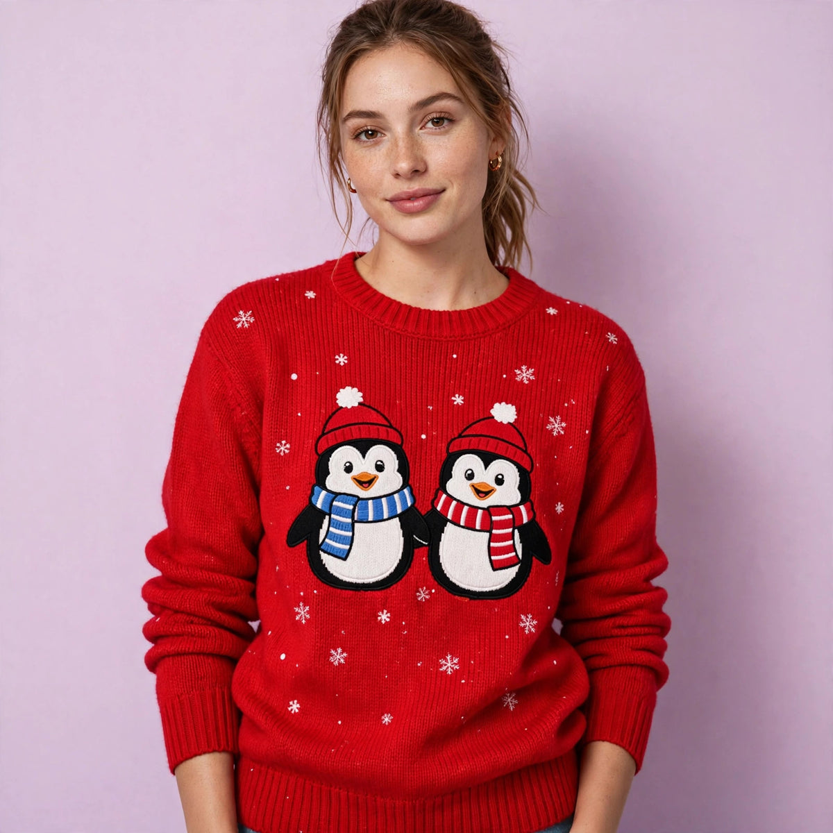 Women Snowmen Pullovers Christmas Ugly Sweater