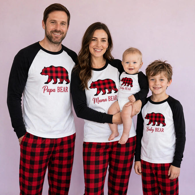 Red & Black Christmas Pajama Set