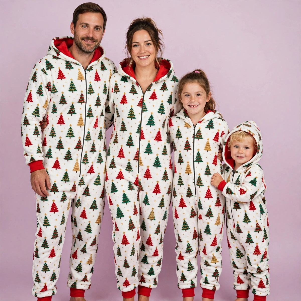 Christmas Print Jumpsuit Pajama Set
