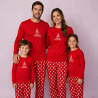 Red Christmas Tree Long-Sleeved Pajama Set