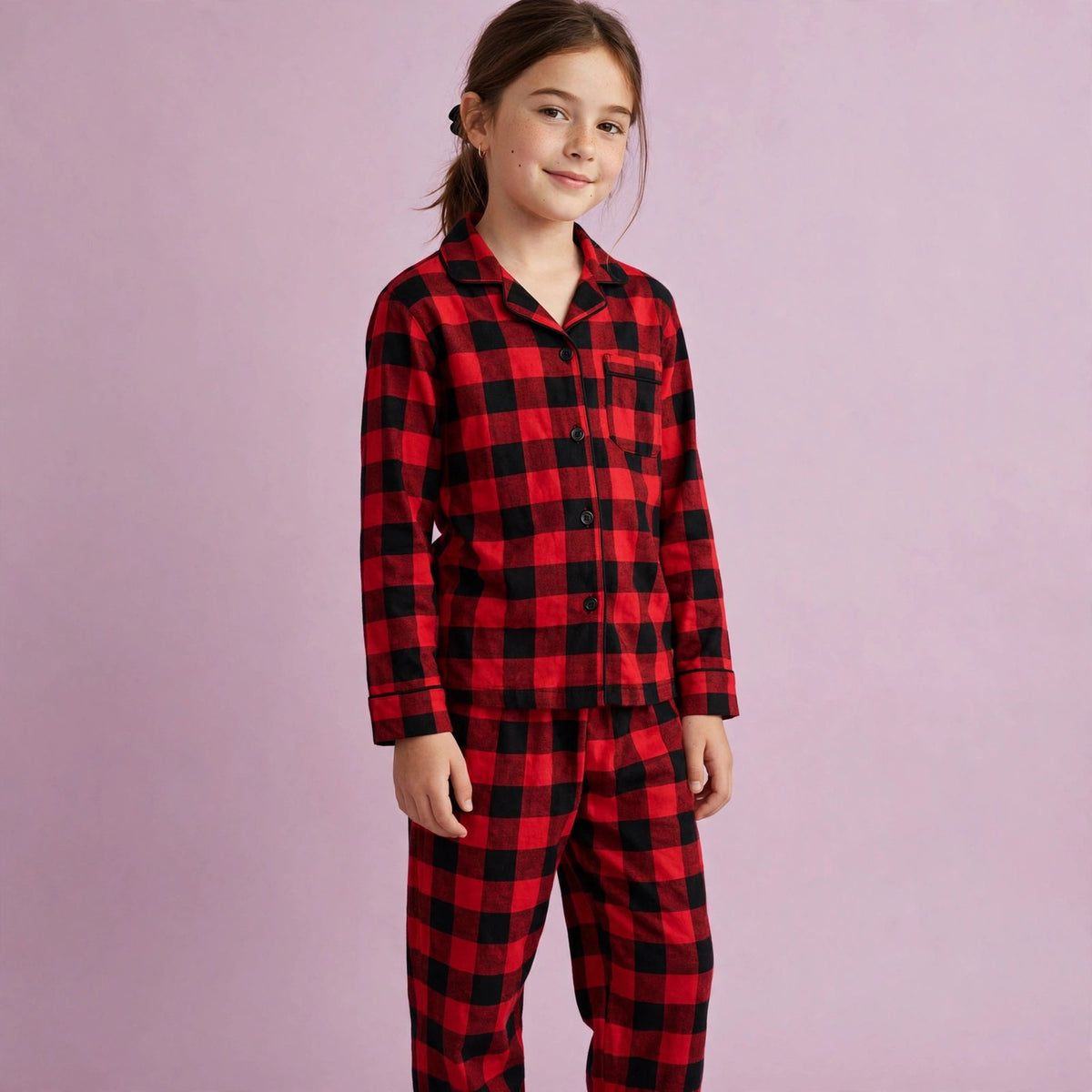 Check Print Pajama Set for Men
