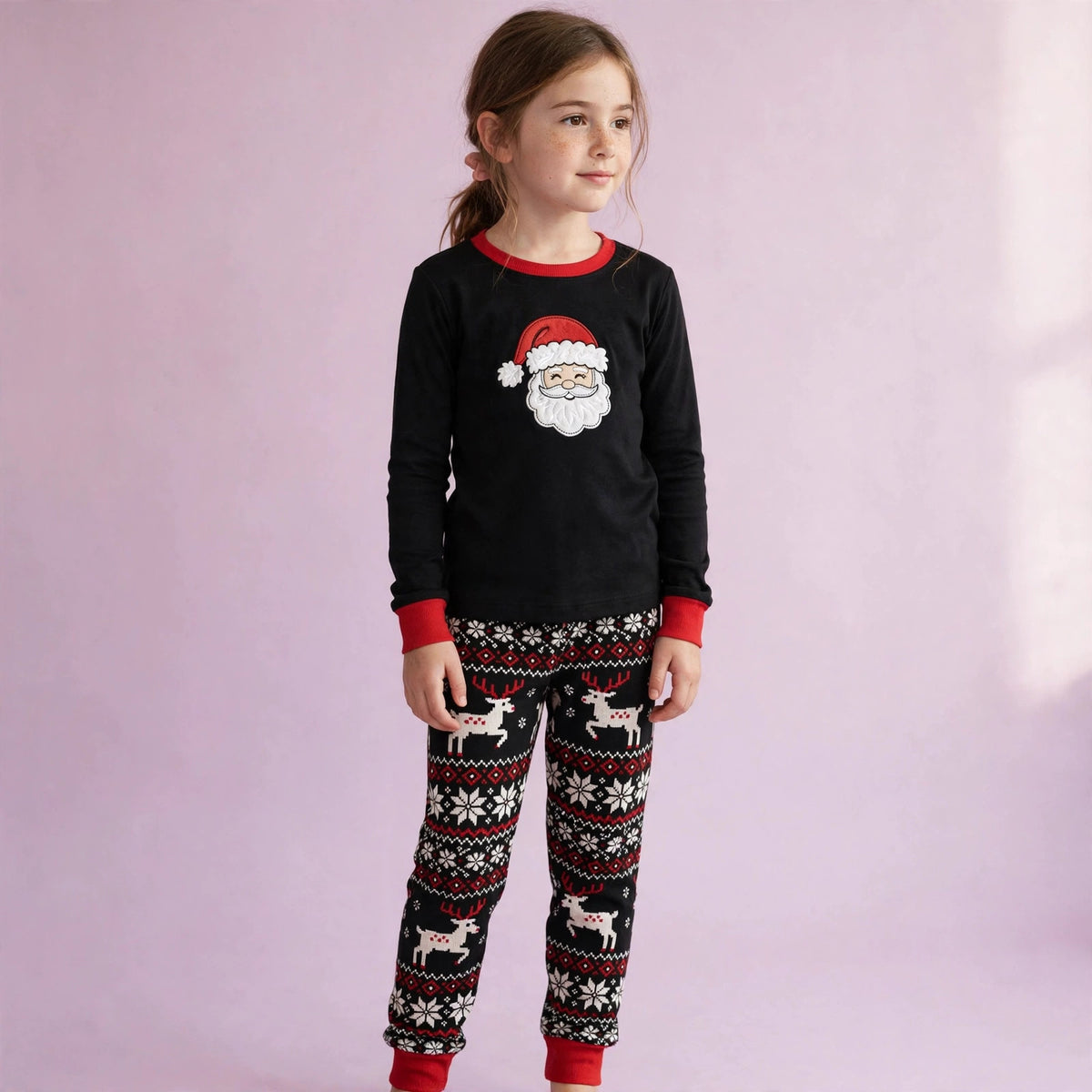 Christmas Hat Print Pajama Set For Men