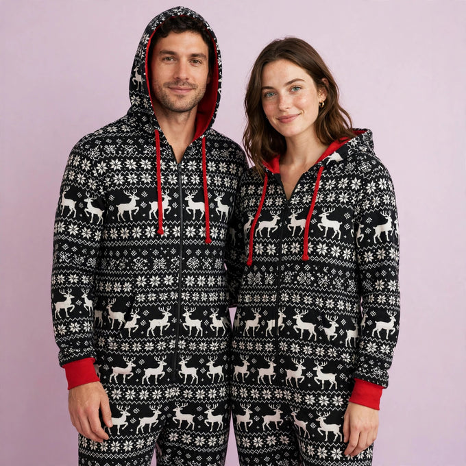 Onesie Matching Couple Pajama Set