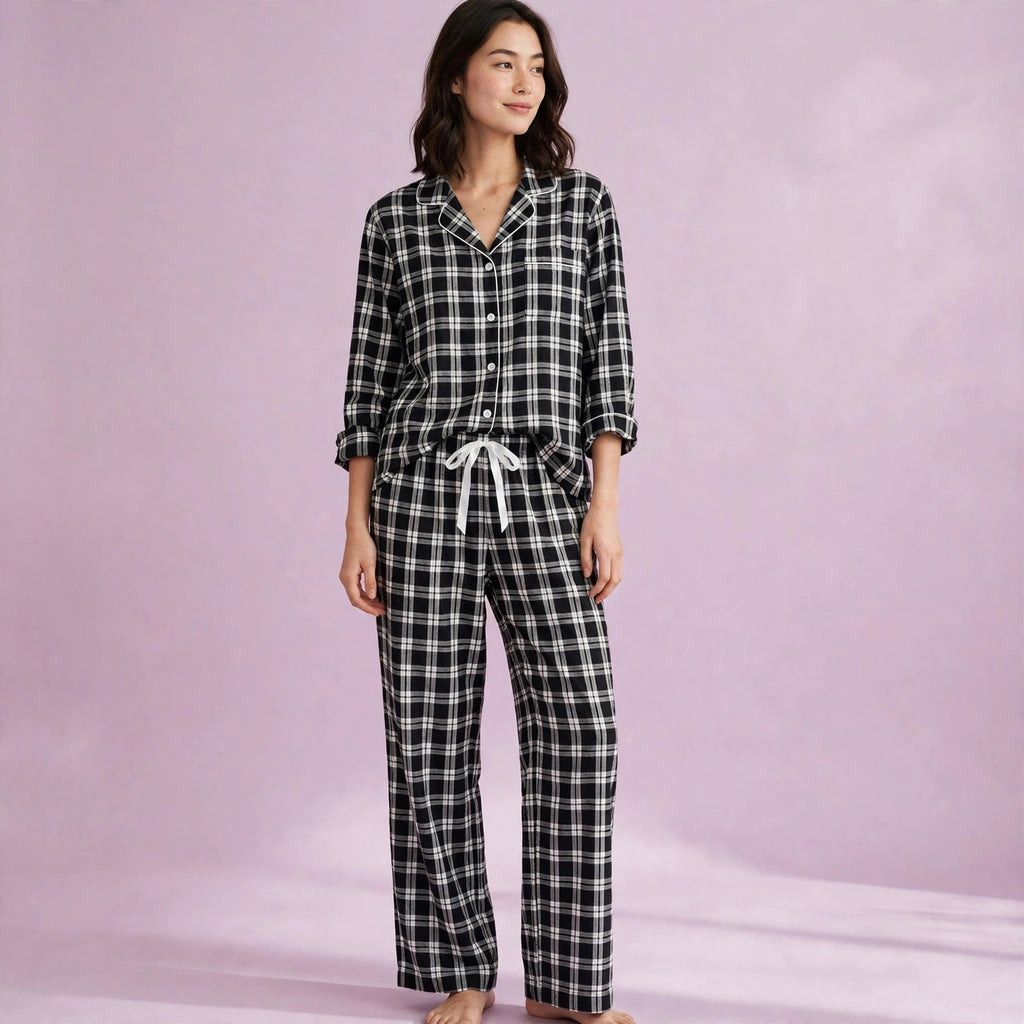 Printed Spring Flowers Blue Pajamas