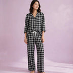 Printed Spring Flowers Blue Pajamas