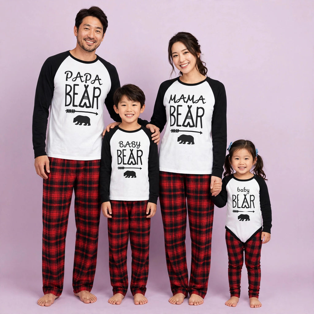 White Bear Matching Family Pajama Set