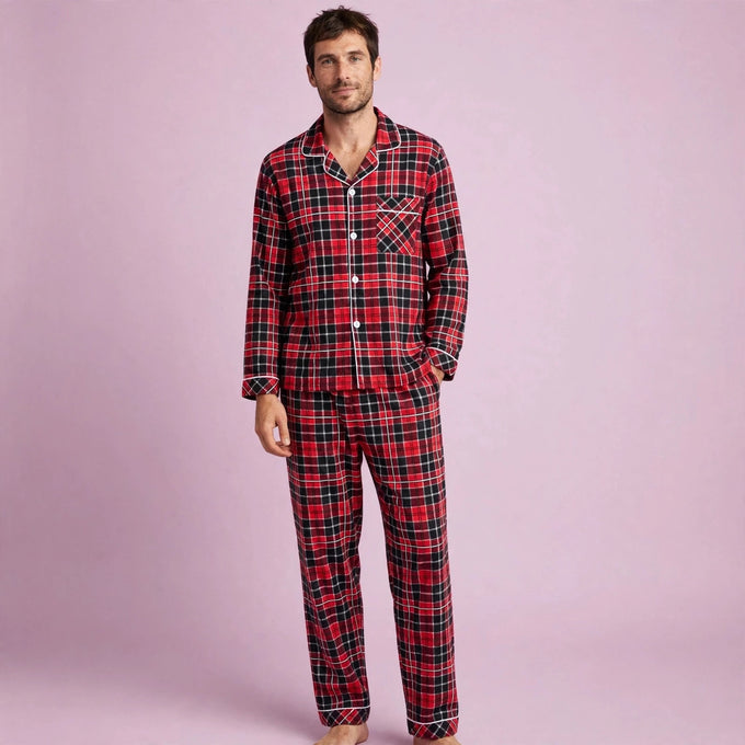 Men Check Pajama Set