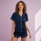 Polka Dot Button Short Set