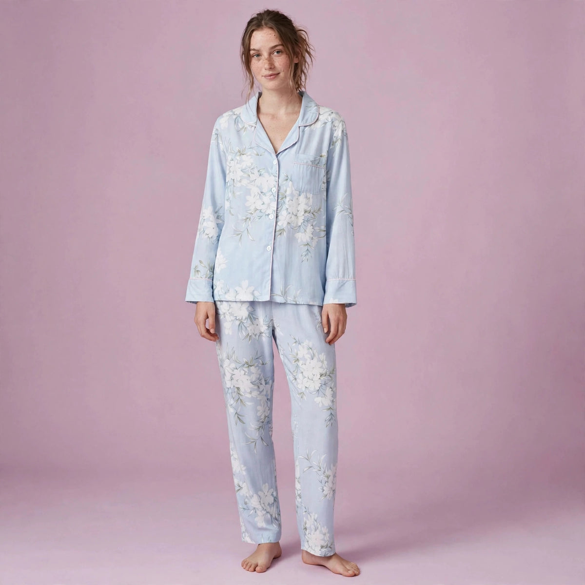 Floral Printed Pajamas Set