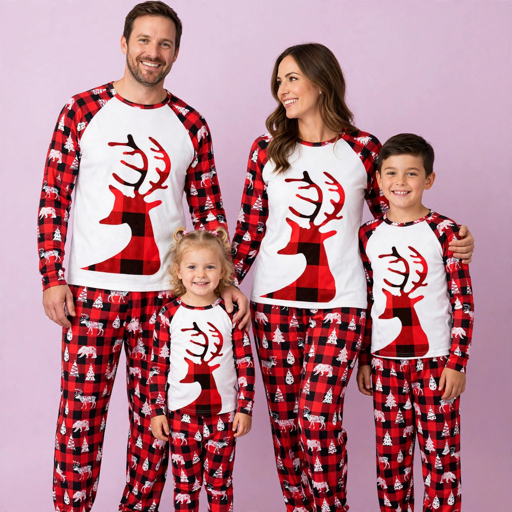 Matching Family Deer Print Pajama Set