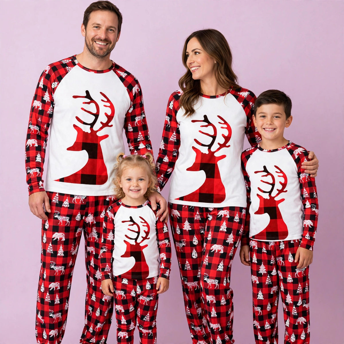 Matching Family Deer Print Pajama Set