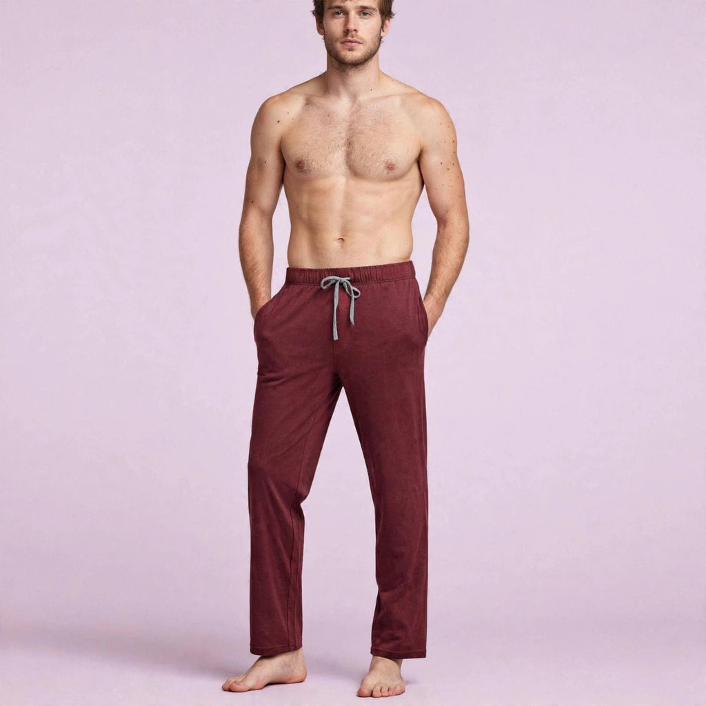 Men Cotton Loose Pajamas with Side pockets