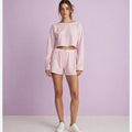 Loose Pullover Top Shorts Set