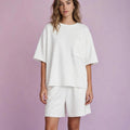 Women Tee Top Shorts Set