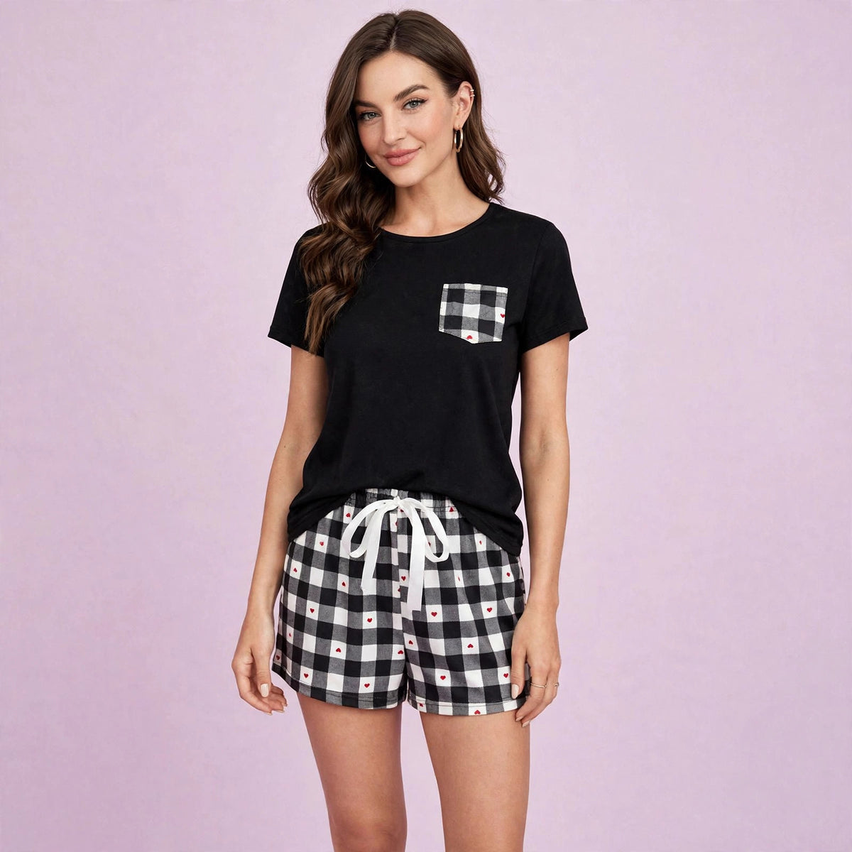 Crew Neck Tee & Shorts Sleepwear