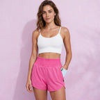 Women's High-Waisted Running Shorts with Pockets