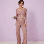 Long Sleeve Slim Fit Pajamas Set