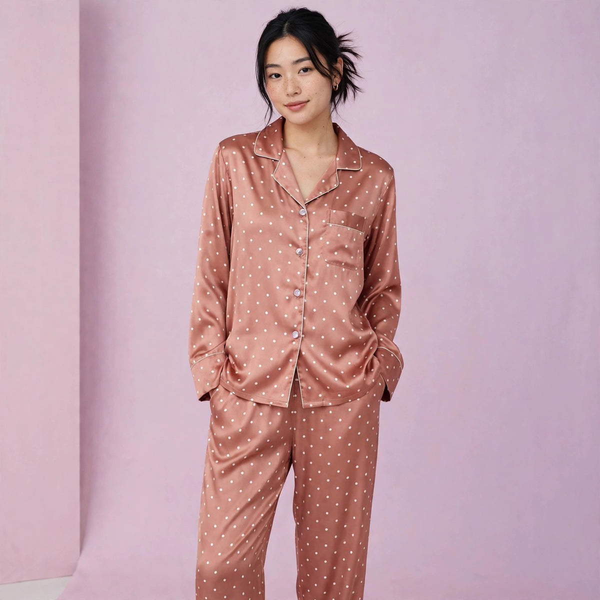 Foundation Dots Silk Pajama Set