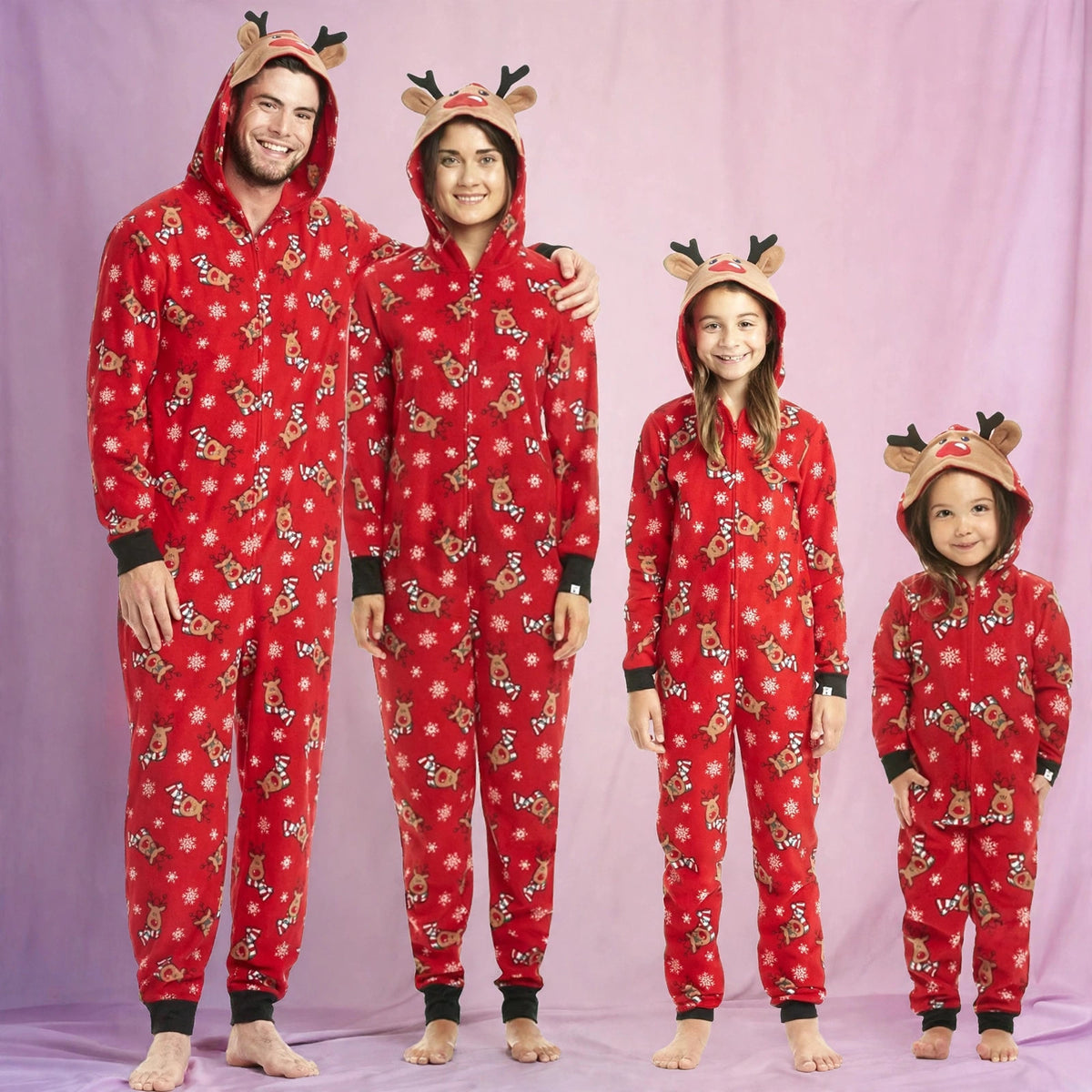 Jumpsuit with hoodie Matching family Christmas Pajama Set